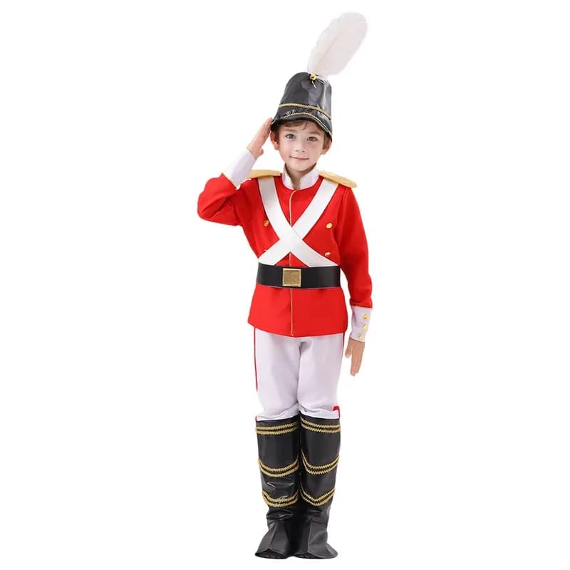 Nuovo costume da soldato giocattolo per ragazzi Costume di Halloween per bambini Festa di compleanno Vestire Principe Costume di Natale Cosplay Bambini
