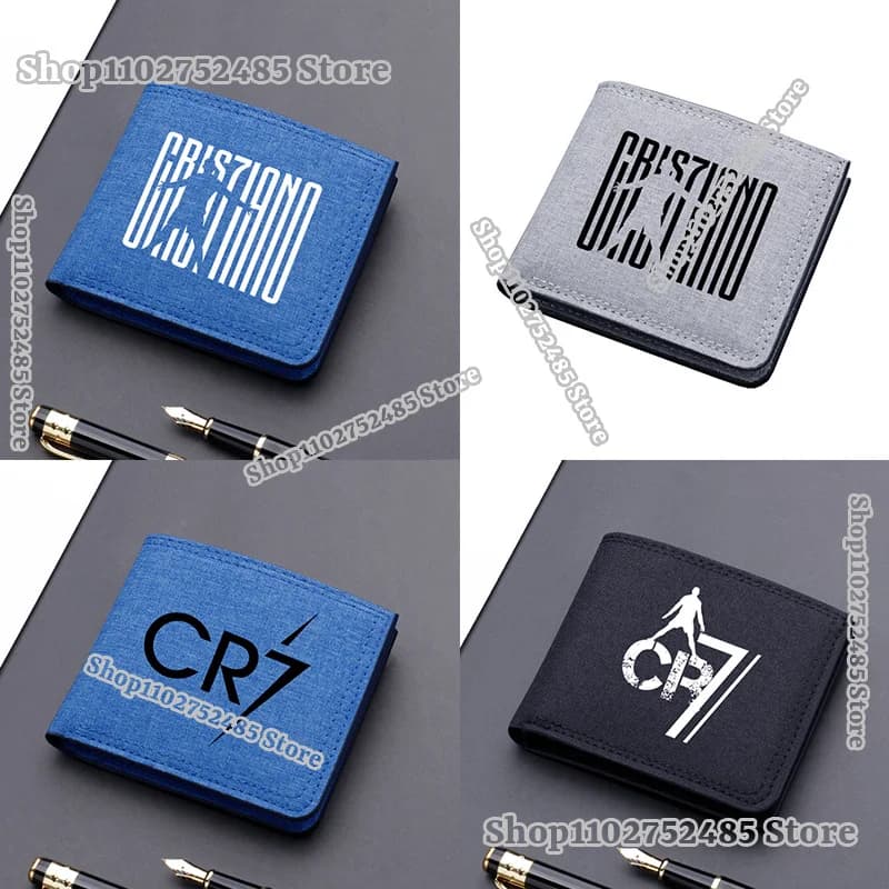football stars Cristiano Ronaldo Wallets Figures Printed Purses Convenient Money Bags Card Holders Portable Storage Short Wallet