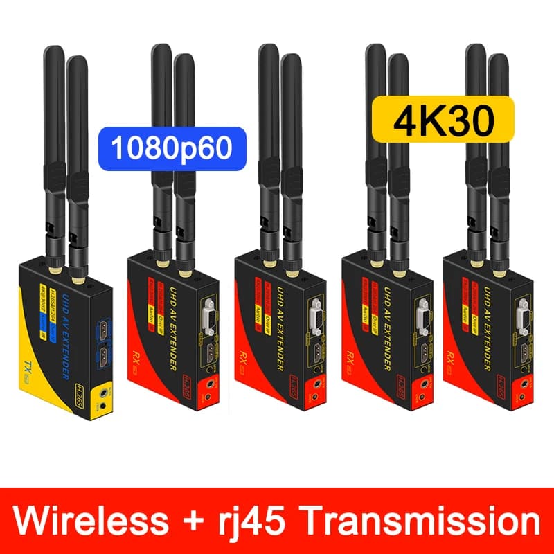 HDMI 1080p 4K wireless video transmitter and receiver Extender 100 m network cable with IR VGA for laptop PC camera for TV monitor