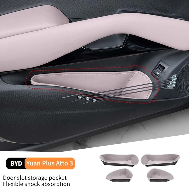 Per Byd Yuan Plus Atto 3 2022-2025 Porta auto Tasca portaoggetti Organizer Borsa Supporto laterale Accessori interni resistenti all'usura antigraffio