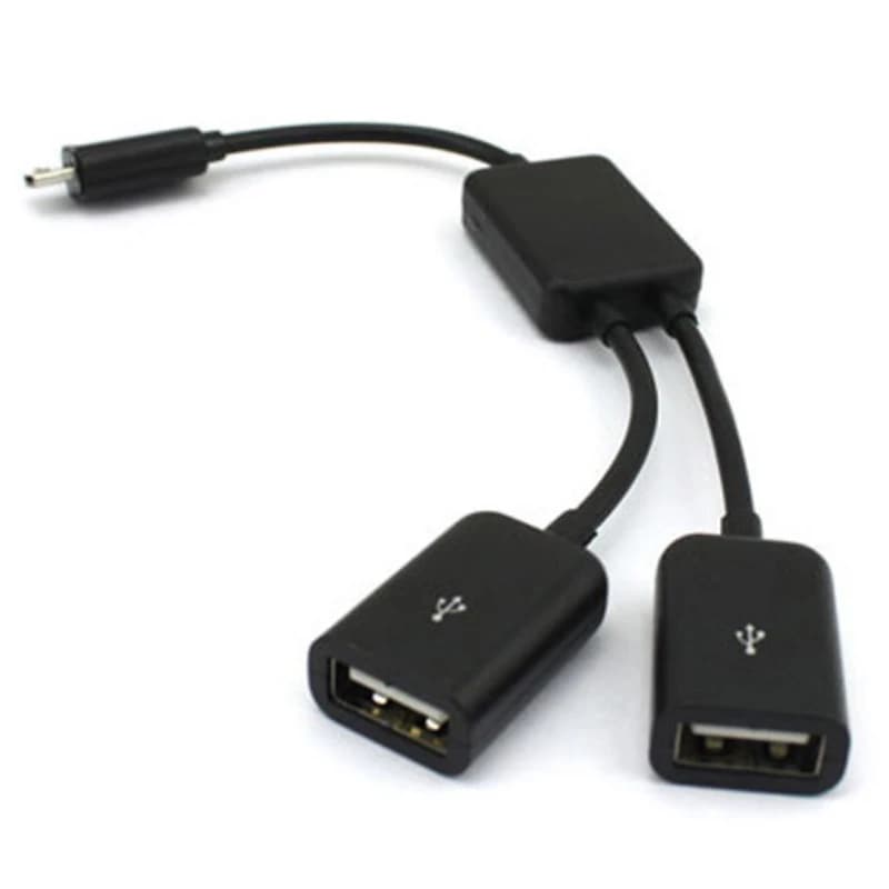 Cavo adattatore host doppio micro USB OTG Hub per tablet PC e smartphone