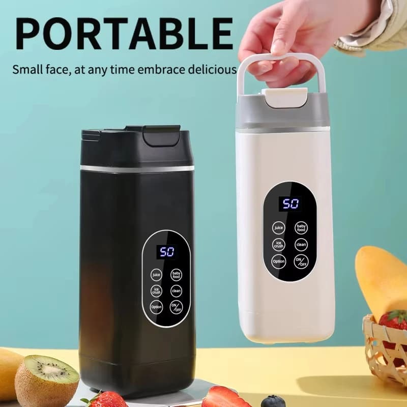 Electric Blender Rechargeable Portable Juicer USB Charging Hand Blender Electric Fruit Juicer 12 Blades Crushed Ice Juicer Cup
