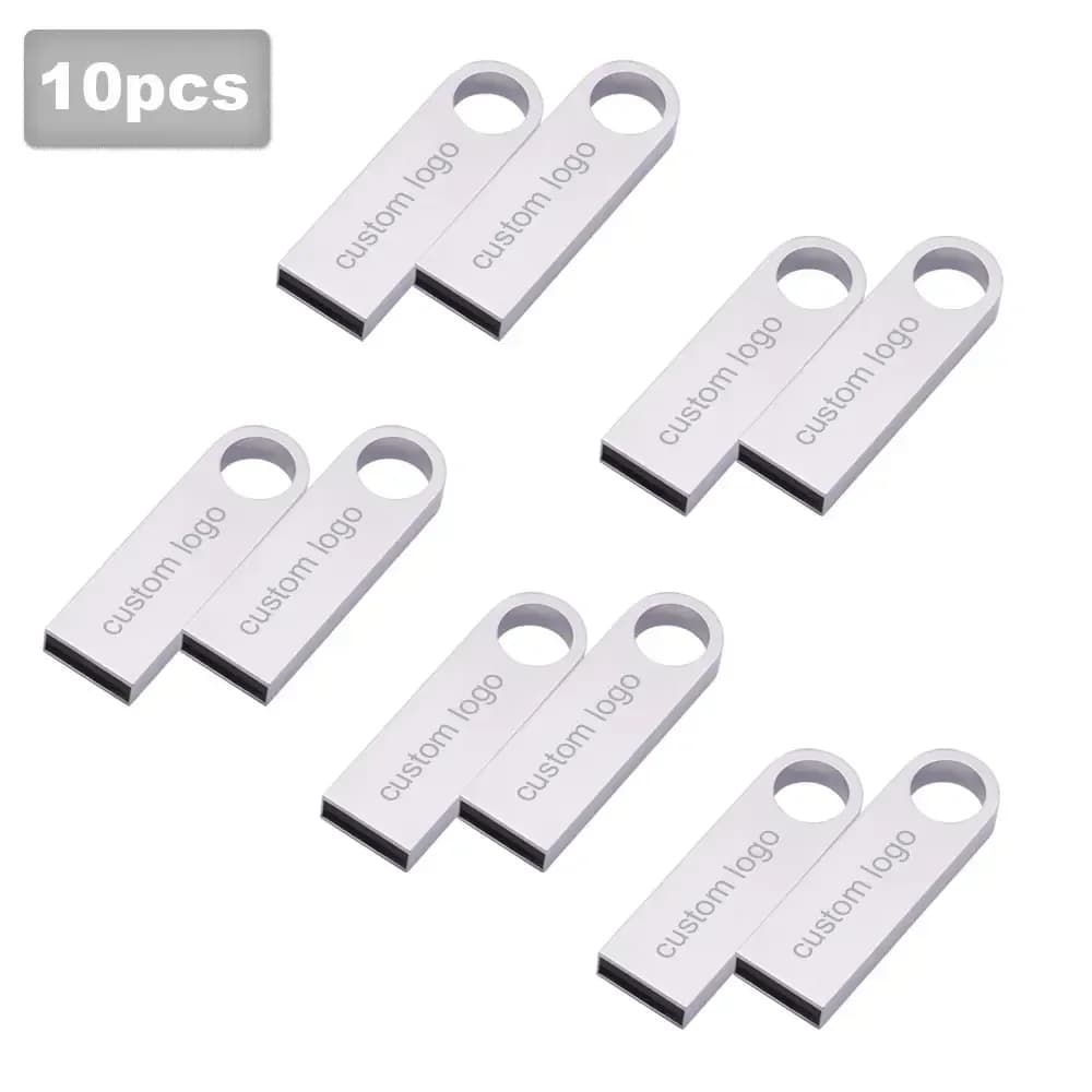 10pcs/lot USB Flash Drive2.0 Pendrive free logo 64gb 32gb 16gb 8gb 4gb Photography Gift Usb Memory Stick Wedding Day Cle usb