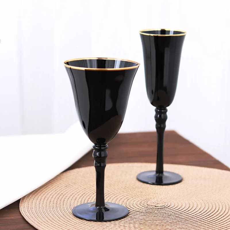 1 pz Bicchiere da vino nero Phnom Penh bicchiere da vino rosso bicchiere da champagne modello camera set da vino morbido ornamento decorativo