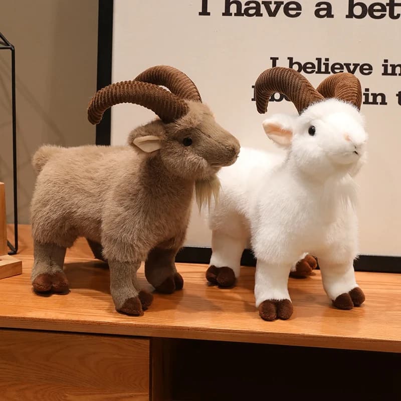 Peluche a forma di capra da 16/30 cm, morbido giocattolo a forma di animale dei cartoni animati, portachiavi a forma di pecora, regali di compleanno per bambini