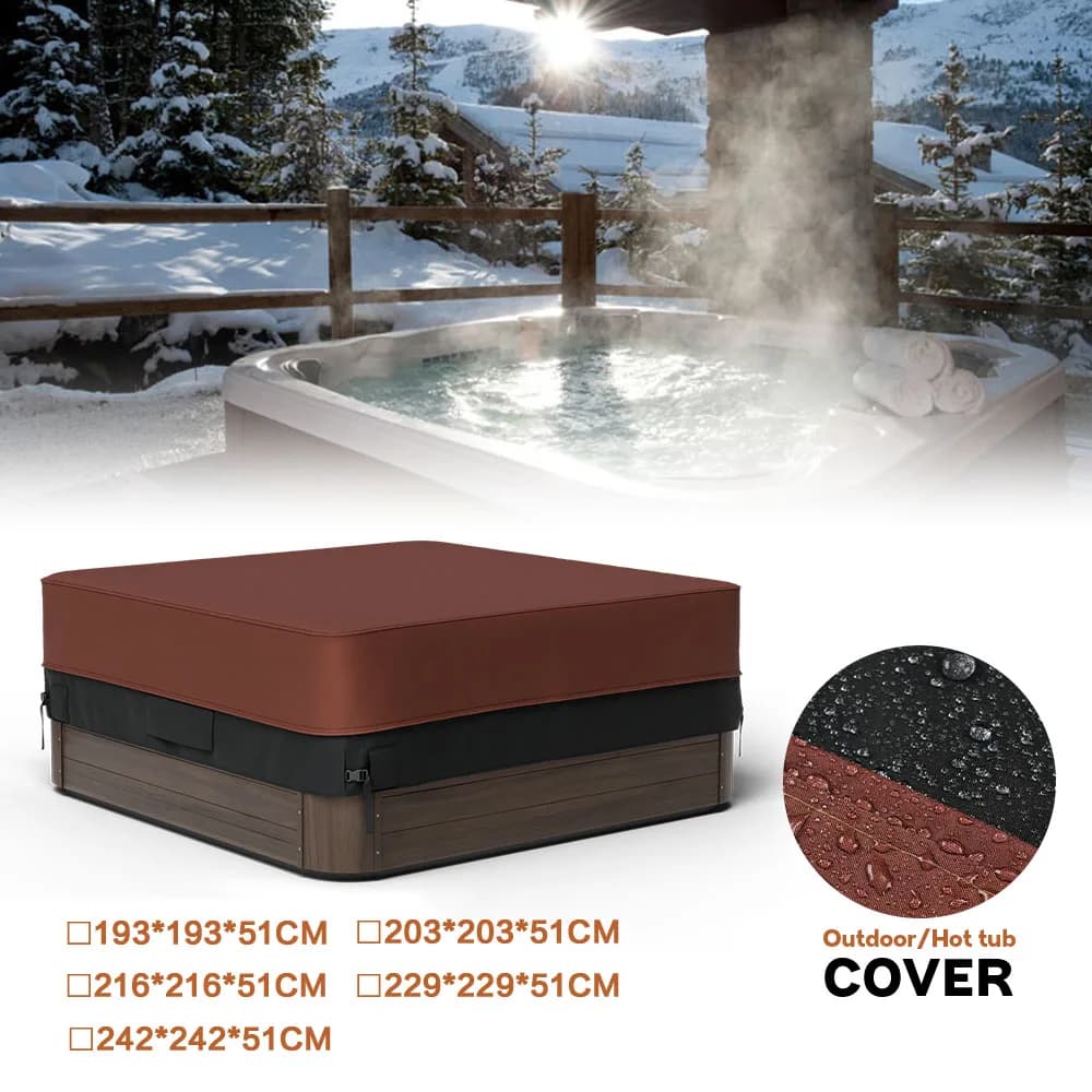 Anti-dust cover cap for square whirlpool tub UV outdoor hot spa Hotspring anti-dust leaves dust cover for snow rain