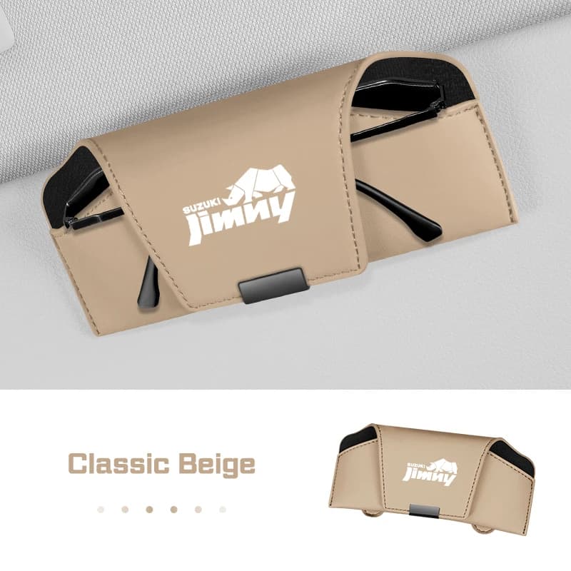 Interni auto Occhiali Da Sole Scatola di Immagazzinaggio In Pelle Per Suzuki Jimny jb64 jb43 jb74 Swift Kizashi Liana Delica Grande Visiera Occhiali Custodia