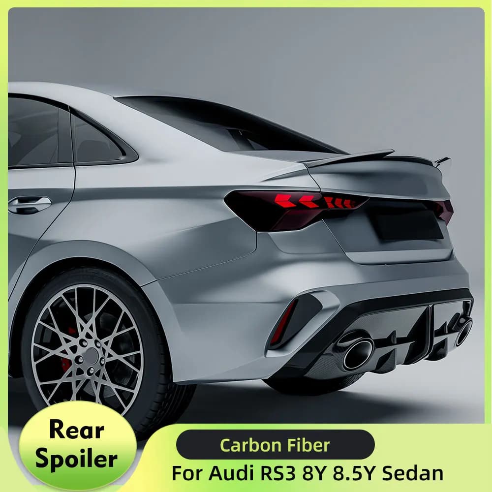 Spoiler Posteriore in Fibra di Carbonio per Audi RS3 8Y 8.5Y Sedan 2022-2026, Alettone per Bagagliaio