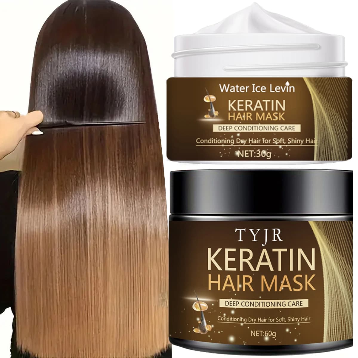 Keratin Magic Hair Mask Protein Raddrizzamento Repair Dry hair and crespi Danneggiati Professional Milk Polished Deep Moisturizing Care 60G/30G