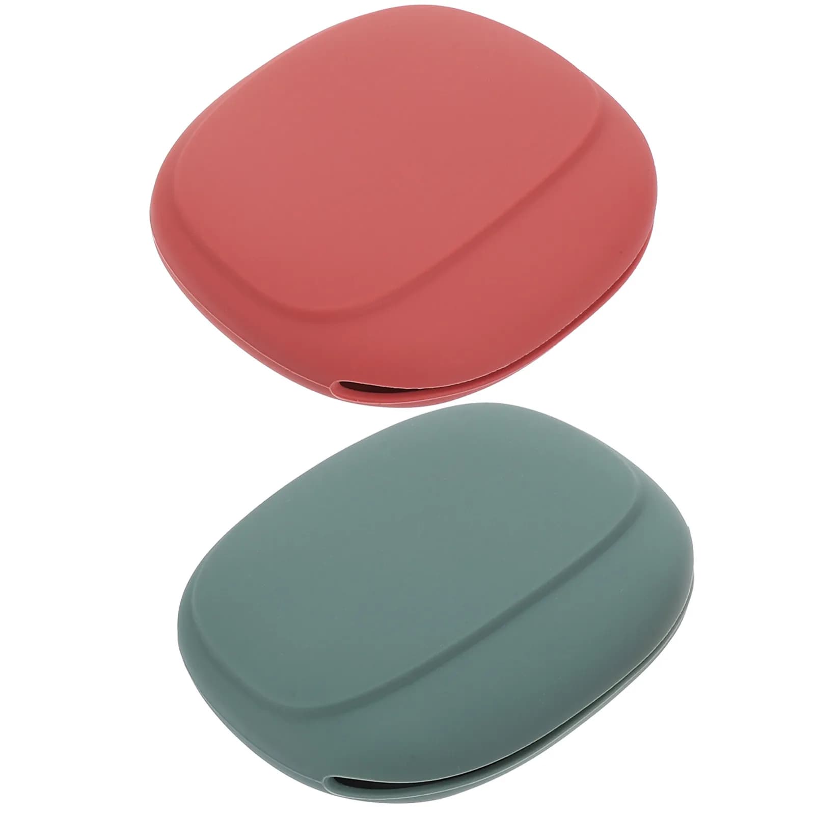 2 Pieces Spugnette in Silicone, Portable Travel Case for Make-up Sponges, Light Compact Box to Store Spugnette