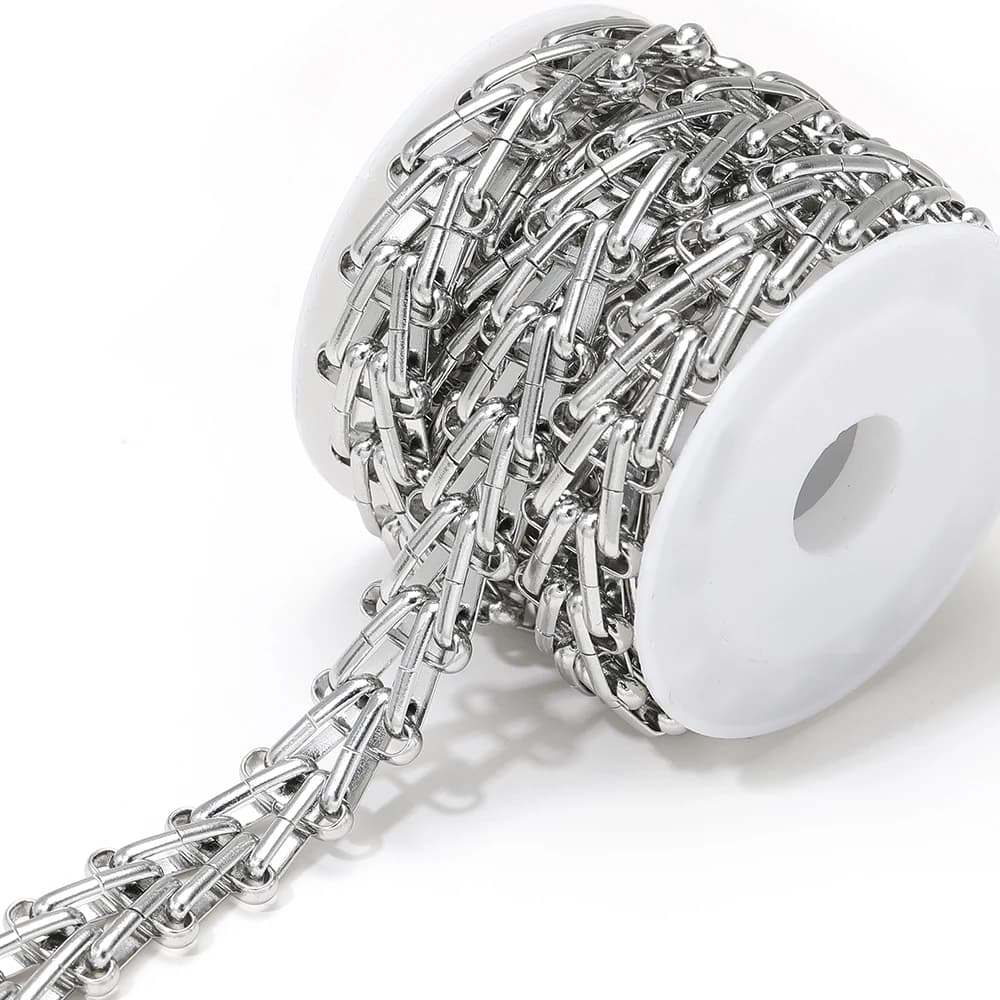 Catena Combinata Pesante in Acciaio Inossidabile da 1 Metro, Forniture Fai-da-te per Gioielli Artigianali, Creazione di Braccialetti, Collane Hip Hop, Componenti all'Ingrosso