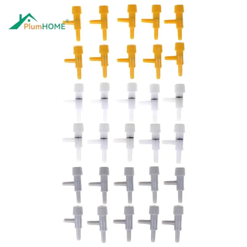 10pcs acquario regolatore d'aria tubo di flusso tubo divisore valvola regolabile pompa di ossigeno serbatoio valvola di controllo del Volume