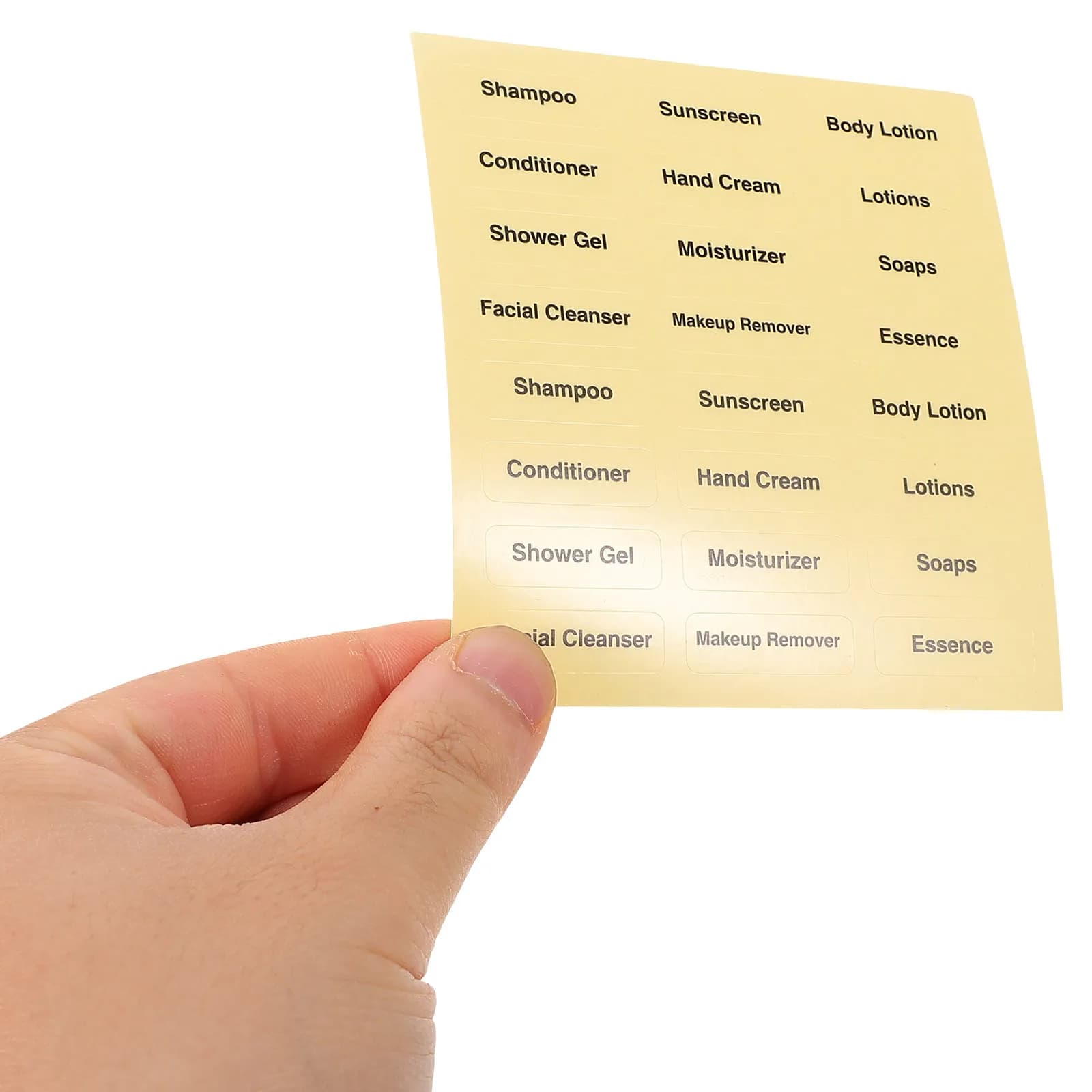 20Sheets Waterproof Bathroom Labels Sticker for Soap Dispenser Bottles Travel Organizer Bathroom Labels