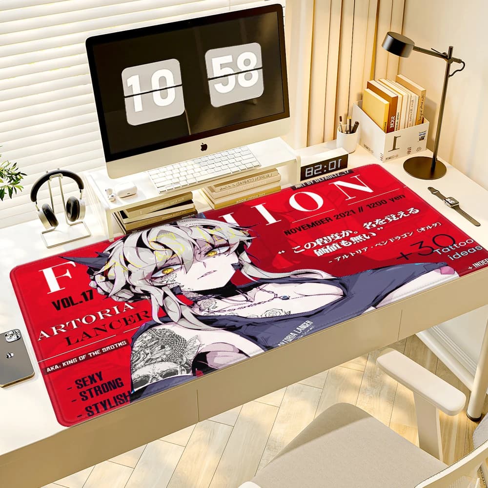 Anime Girl Non-slip Mat Gamer Keyboard Pad Computer Mouse Ped Mausepad Gaming Laptop Deskmat Pc Accessories Mousepad Mat Cabinet