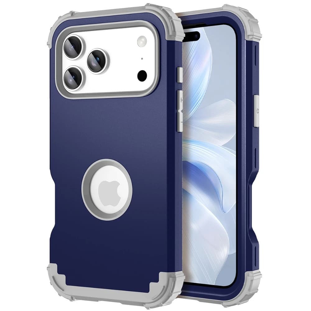 Custodia Protettiva Rinforzata Armor Defender per iPhone 17 16 15 14 13 Pro Max Plus 17Air 17E con Logo Visibile e Protezione Antiurto
