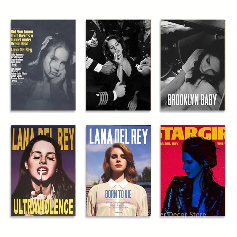 Lizzy Grant Lana Del Rey Poster Aesthetic Prints Picture Gift Kitchen Room Home Decor Club Bar Cafe Decoration Art Wall Paint