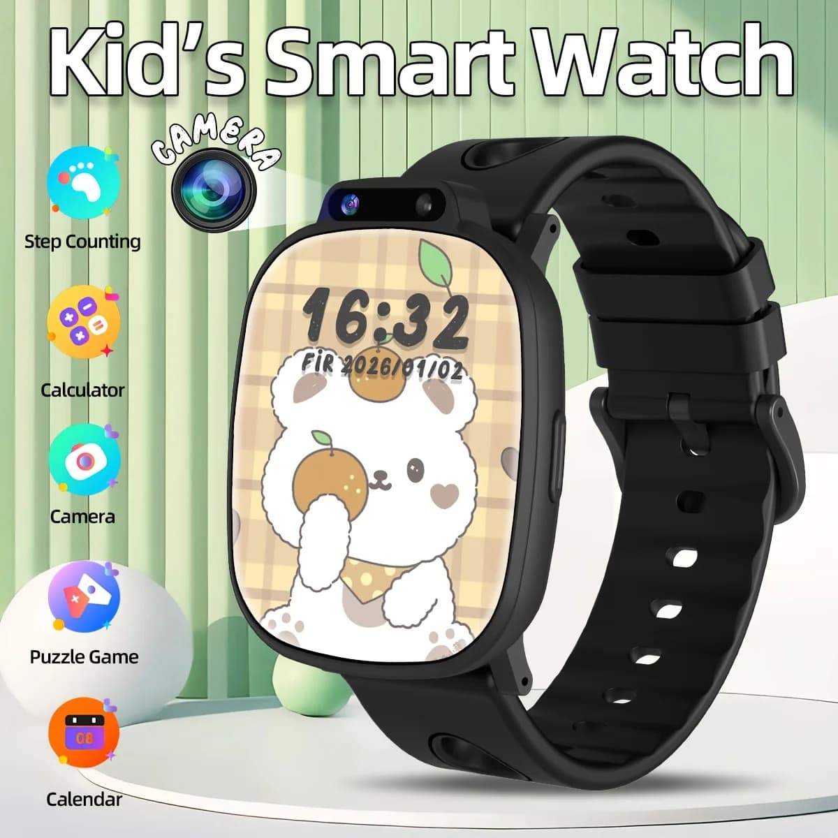 Nuovo Smartwatch LAXASFIT 2026 per Bambini con Fotocamera, 18 Giochi, Batteria a Lunga Durata, Torcia LED, Monitoraggio del Sonno, Sveglia - Regalo per Ragazzi e Ragazze