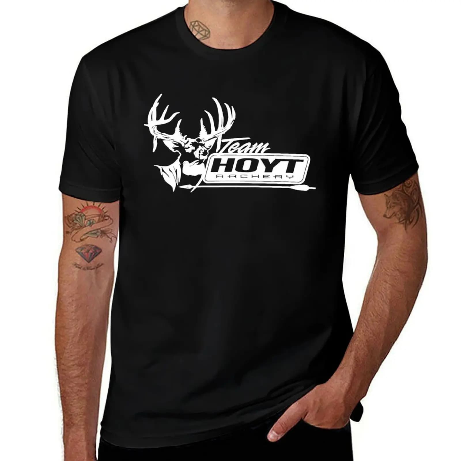 T-shirt HOYT ARCHERY LOGO CROSSBOW ARROW BOW T-shirt con grafica minimalista