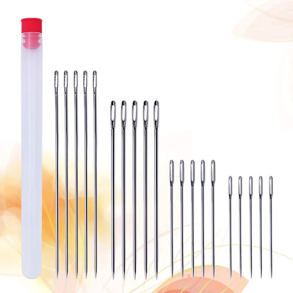 20 Aghi da Cucito con Occhiello Grande per Cuciture e Bordi in Maglieria, 1,6 mm, Lunghezze 89-175 mm