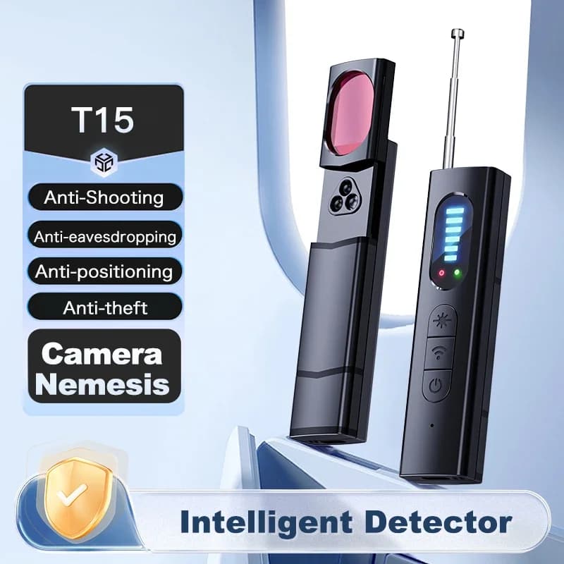 Rilevatore di Telecamere Nascoste, Dispositivo Anti-Spia, Localizzatore GPS per Auto, Scanner RF Wireless per Tutti i Segnali, Gadget di Protezione e Sicurezza