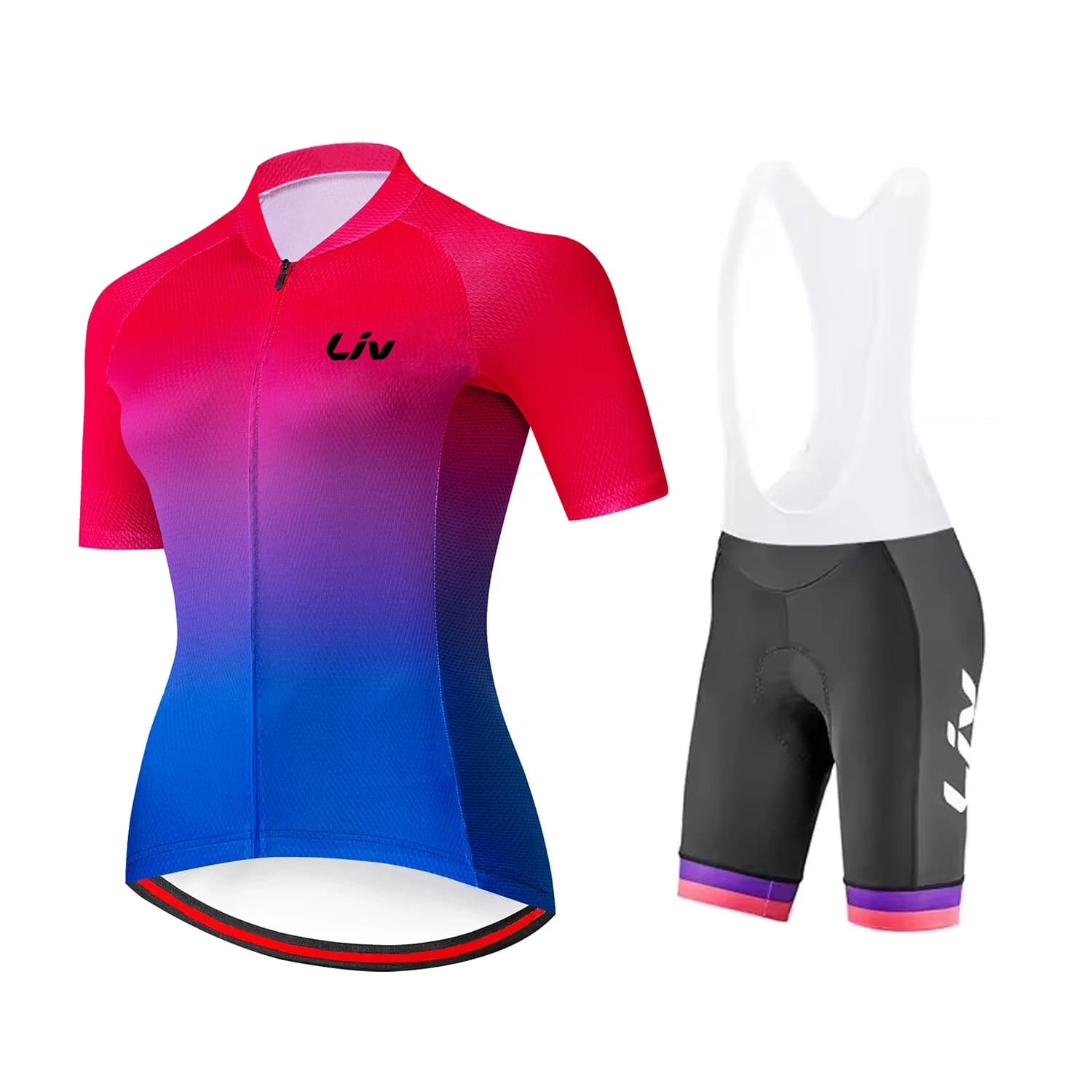 LIV summer cycling clothing, short-sleeved cycling shirt, sportswear, outdoor cycling set, new cycling set