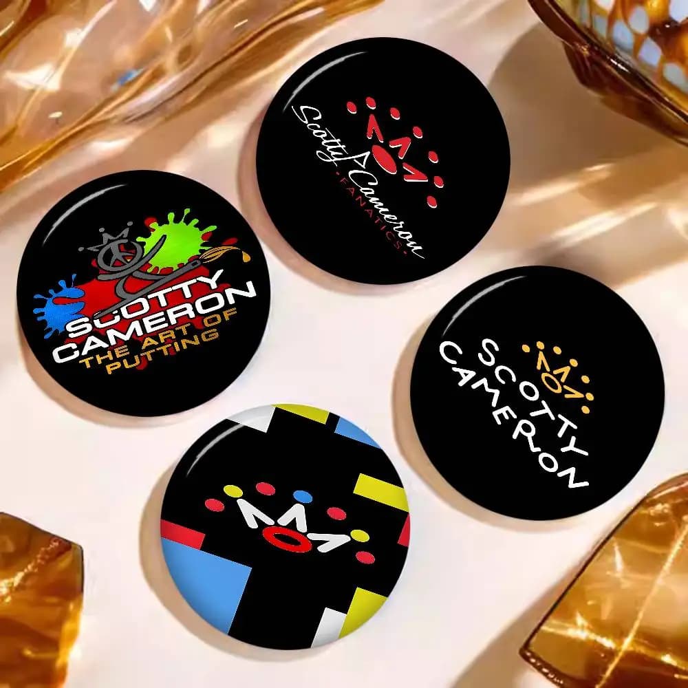 Spille Creative Golf Scotty Cameron, Distintivi Rotondi Divertenti a Scatto, Accessori per Zaini e Cappelli, Gioielli Regalo per Amici