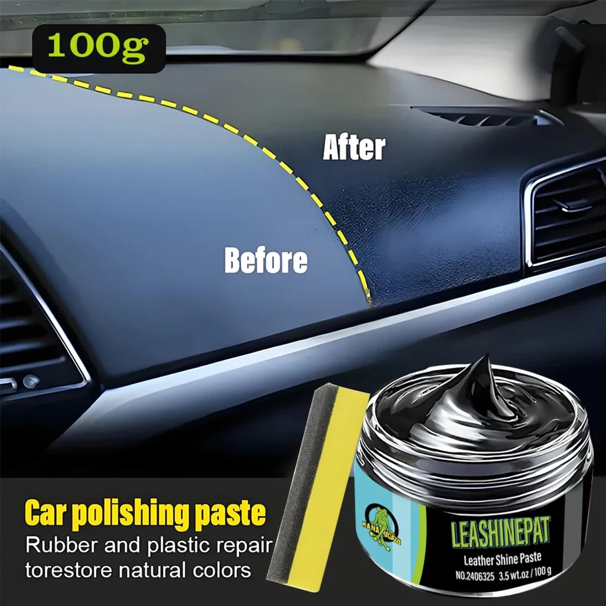 Restauratore in pelle di plastica per auto Ritorno al nero lucido Interni auto Pelle e pannello Rinnovo Rivestimento in cera Rivestimento RG325