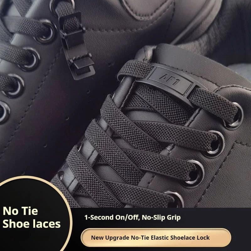 AF1 Lock Shoelaces 8mm Flat Elastic No-Tie Shoe Laces for Sneakers Tennis Shoes Suitable for Kids & Adults Shoe Accessories