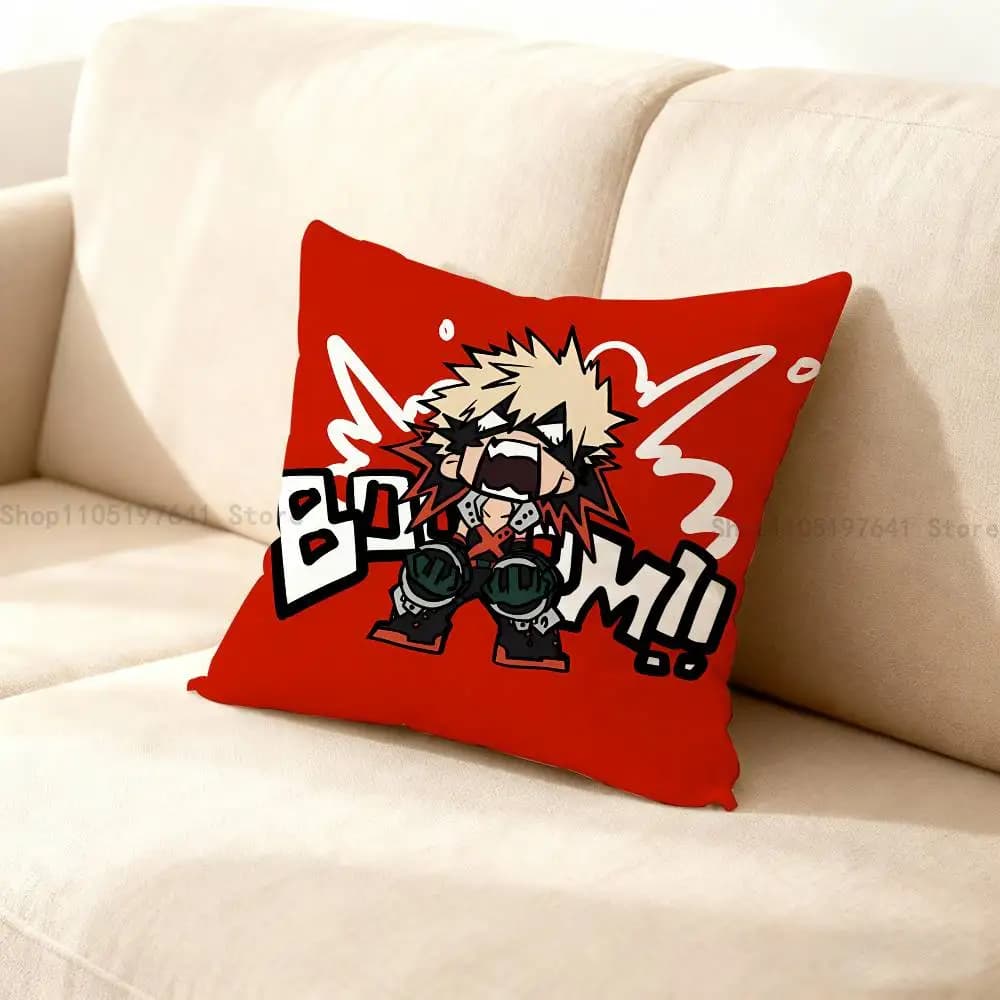 B-Bakugo A-Academia My HeroES Federa per divano Decor Car Office Room Stampa Fodera per cuscino Decorazioni e protezione