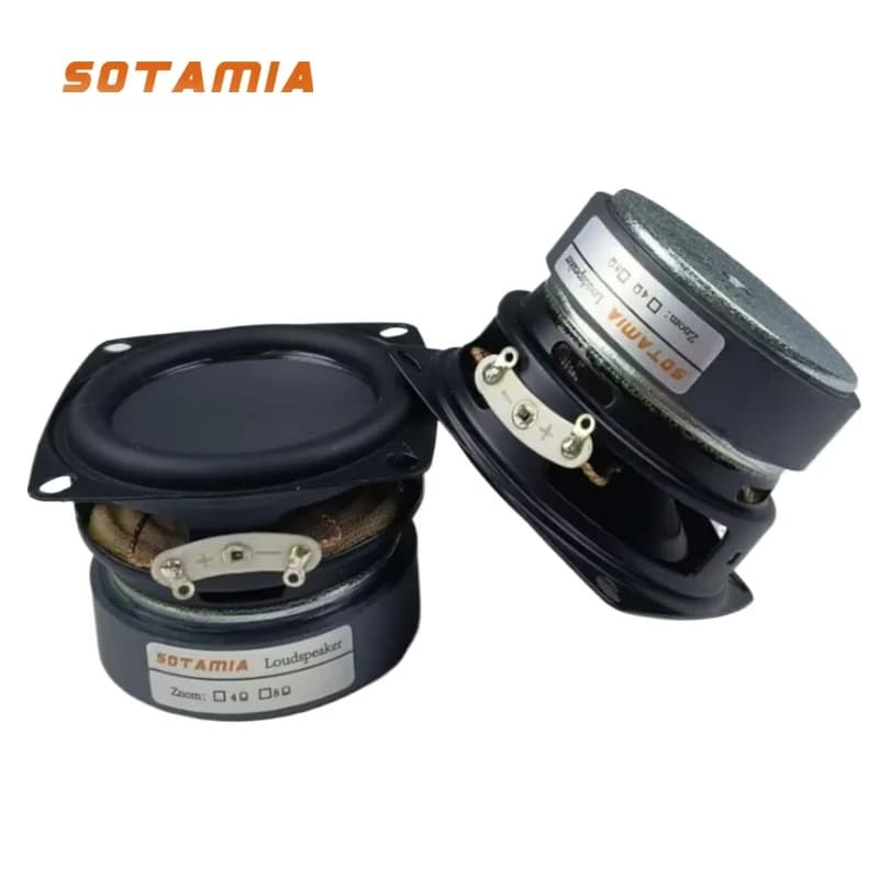 SOTAMIA 2 Pezzi Altoparlante Audio Full Range da 2,25 Pollici 4 Ohm 10W DIY Altoparlante Bluetooth Hifi per Musica e Home Theater