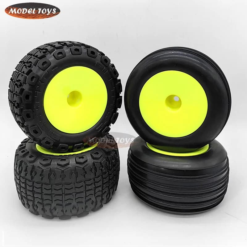 Ruote e pneumatici RC esagonali da 12 mm per 1/14 Hyper Go H14BM 1/16 Traxxas Erevo per camion per percorsi brevi Pneumatici Riaario Amoril in scala 1:10