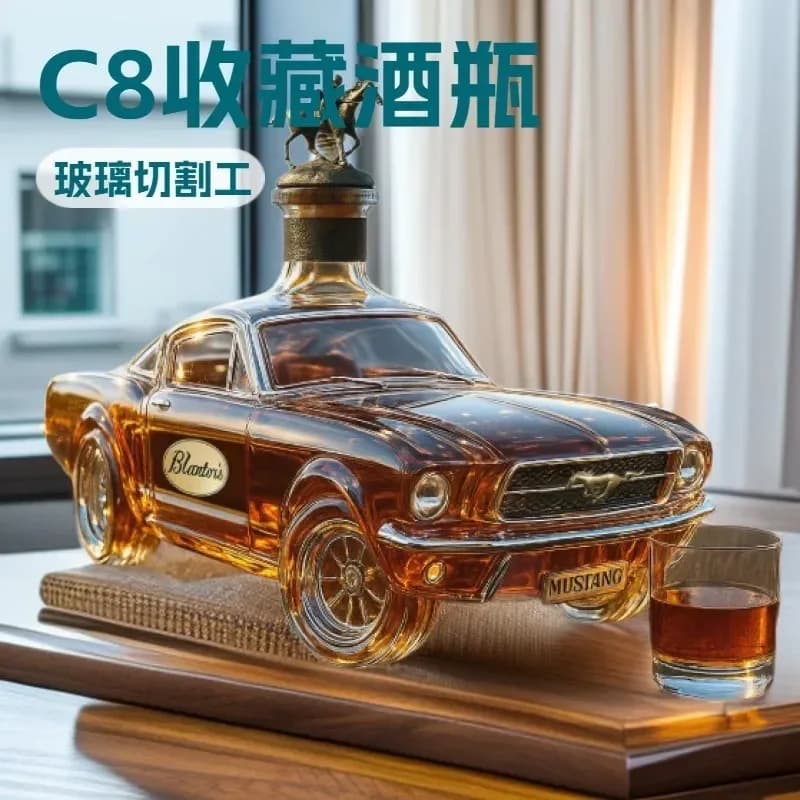 Bottiglia di Whisky a Forma di Auto della Polizia, Bicchiere da Whisky a Forma di Cavallo Selvaggio, Bottiglia di Alcol da Collezione, Bicchiere da Vino, Decorazione Divertente per Bar, Regalo