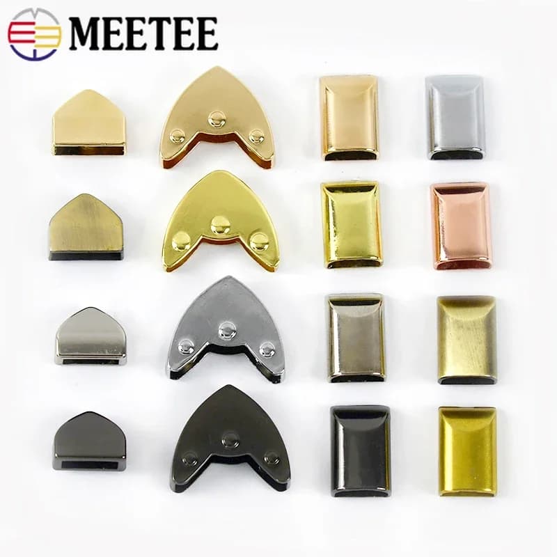 10/20 Pz Meetee Cerniera In Metallo Decorazione End Coda Clip Fibbia Borsa Della Cinghia Cavo Fermacorda e ganci Vite Spina Testa di Blocco Morsetto Hardware