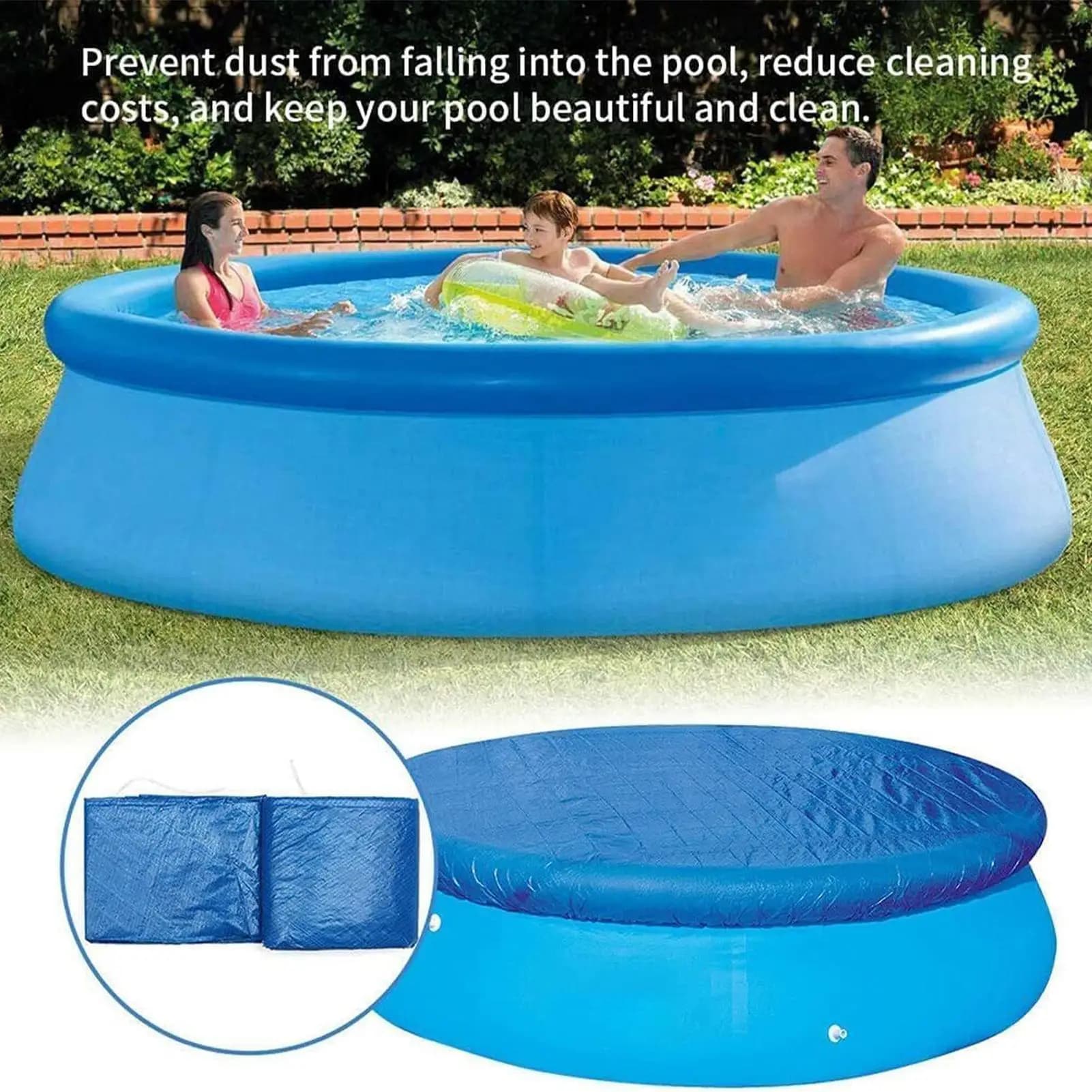 Copertura solare per piscina fuori terra Copertura rotonda per coperta isolante termica per piscina Copertura protettiva antipolvere per vasca idromassaggio con coulisse