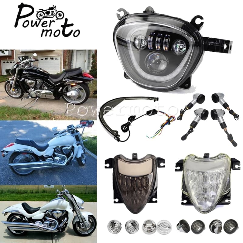 Fanale posteriore per fari a LED per moto luci di direzione anteriori e posteriori anabbaglianti per Suzuki Boulevard M109R VRZ1800 2006-2013