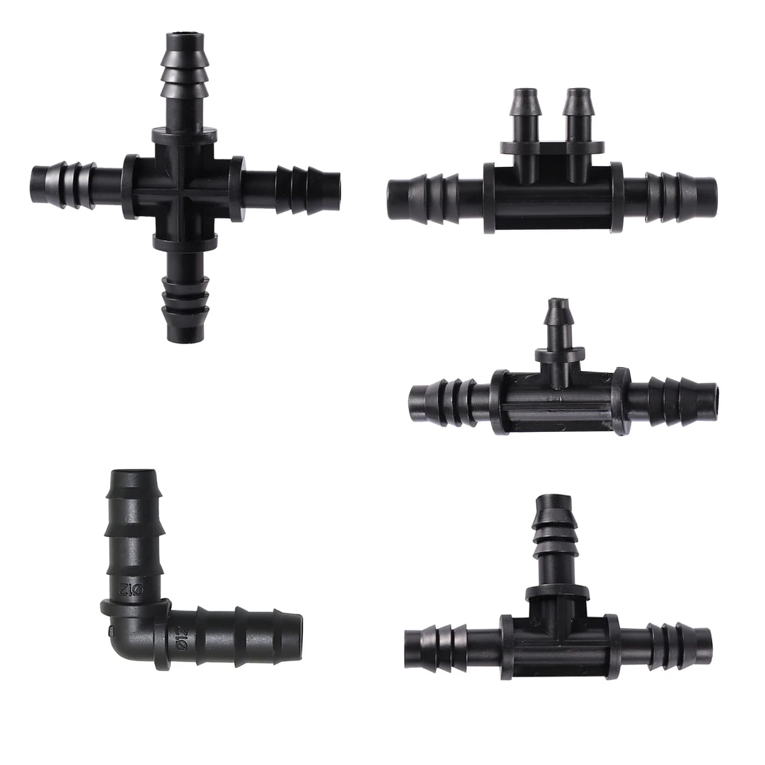 20 pz 3/8 "connettori per tubi serie 8/11mm tubo spinato Tee gomito accoppiamento dritto irrigazione da giardino connettore dell'acqua Splitter per tubo flessibile