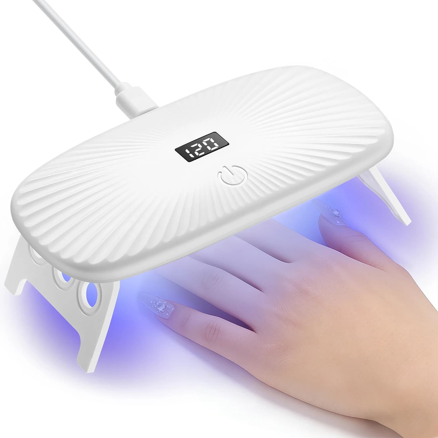Mini lampada per unghie UV a LED Asciugacapelli professionale per gel a LED con 4 tonificatori Impostazione delle unghie per un salone di smalto gel veloce usato