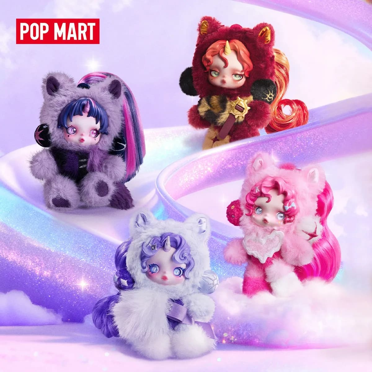POP MART SKULLPANDA my little pony Series Blind Box toy PLUSH DOLL PENDANT