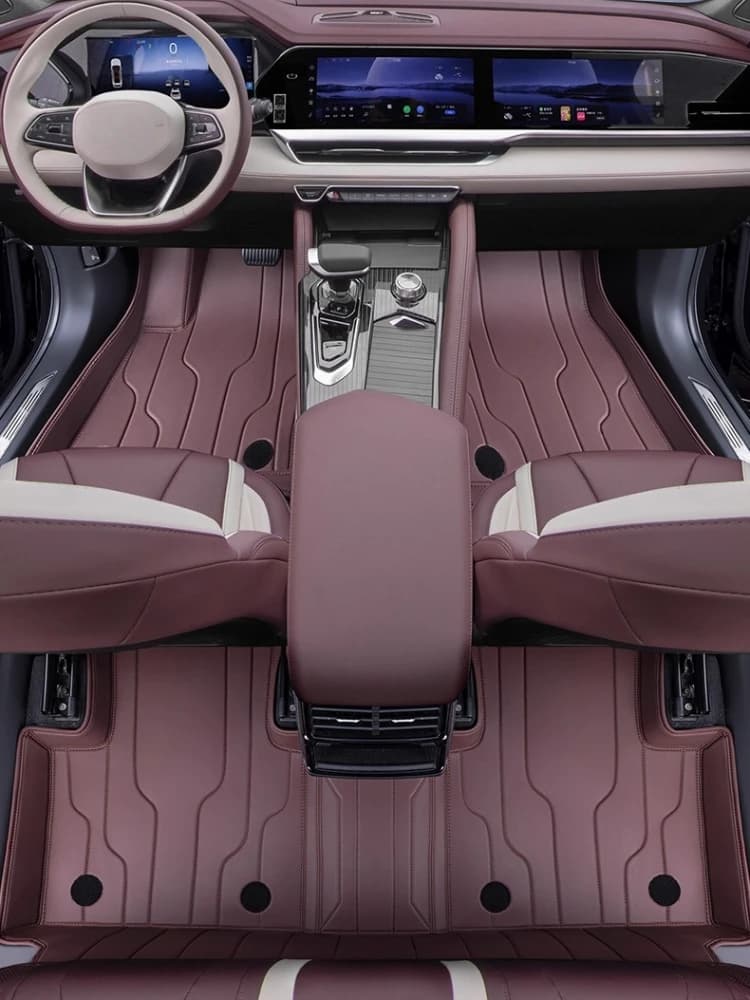 Tappetini per auto LHD per Geely Monjaro Xingyue L 2025 Tappeto per pavimenti in pelle completamente circondato Tappetini impermeabili resistenti all'usura
