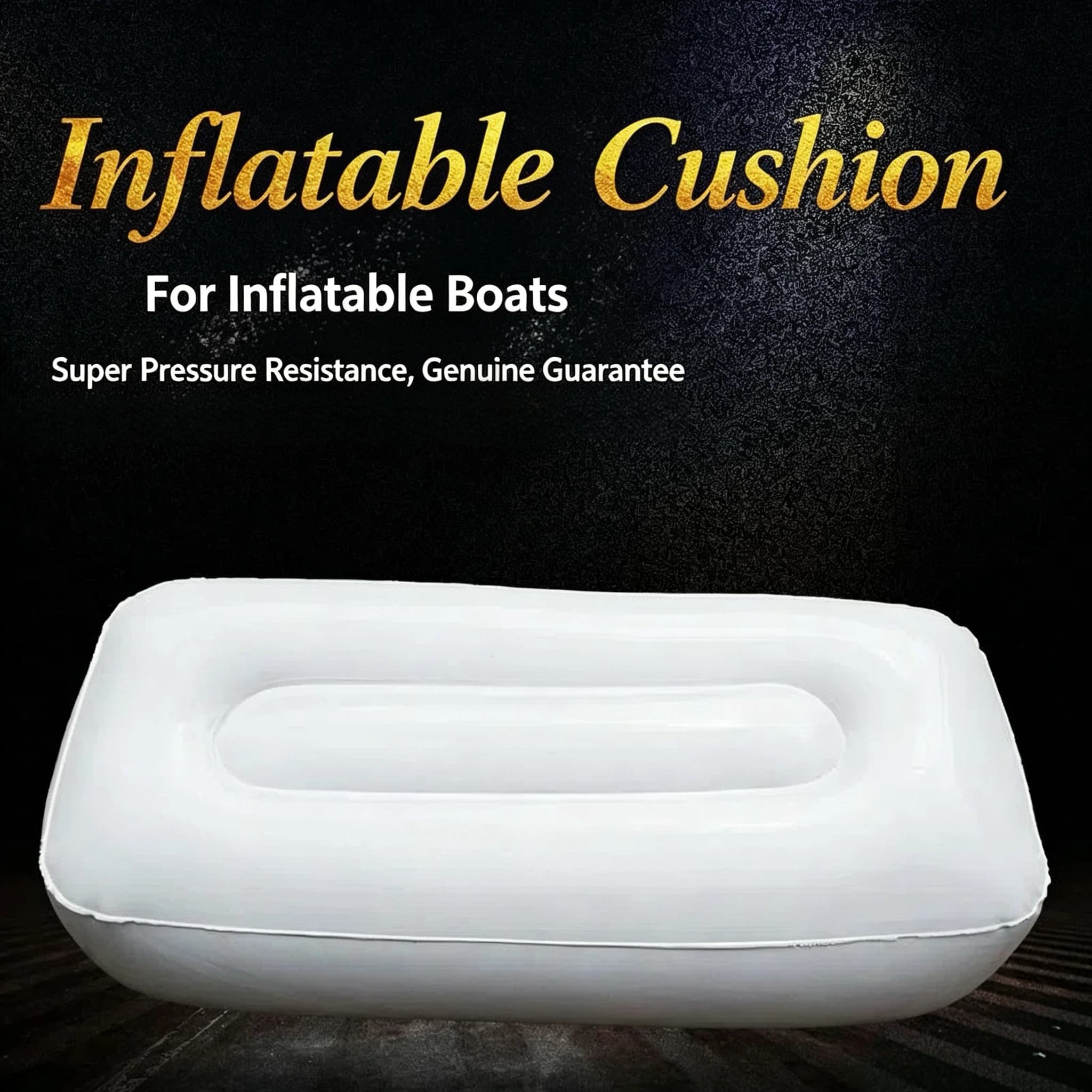 Thickened PVC Inflatable Seat, Single Person Cushion for Fishing Boat, Kayak, Rubber Boat & Net Boat, Outdoor Summer Use