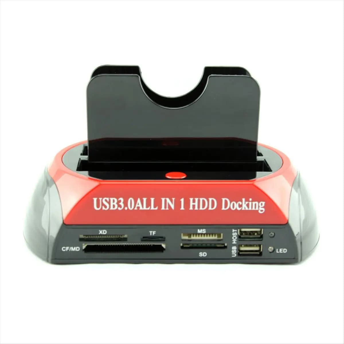 Docking station per HDD Dual Bay USB3.0 SATA IDE Dock per disco rigido esterno da 2,5 e 3,5 pollici Supporto per disco rigido tutto in 1 AU PLUG-BCBW