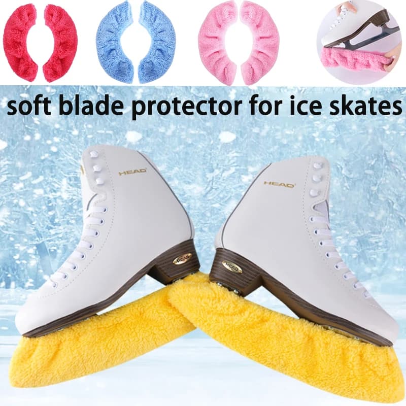 1 paio di coperture per lame per pattini da ghiaccio, protezioni per lame, addensate, impermeabili, per pattini da hockey, pattini di figura, pattini da ghiaccio, pattinaggio