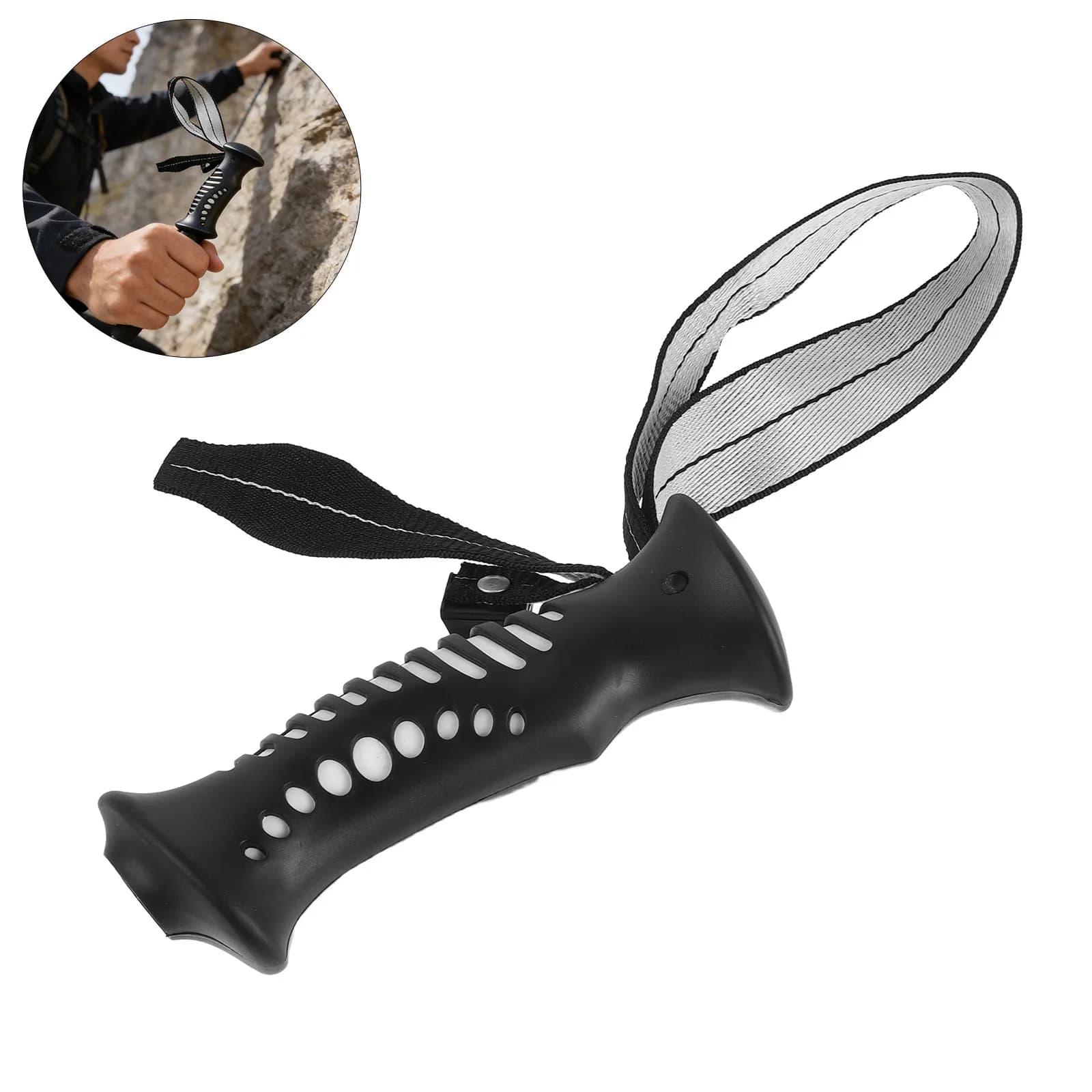 Impugnatura da 16 mm per bastone da trekking, ricambio ergonomico per impugnatura bastone da trekking, cinturino da polso regolabile, ricambio per cinturini da polso per bastone da sci
