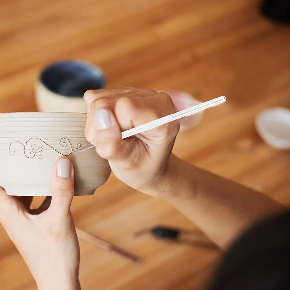 Set di 2 Utensili per Modellare l'Argilla, Accessori per Scultura in Ceramica, Strumenti per Intaglio e Modellazione Fai-da-Te