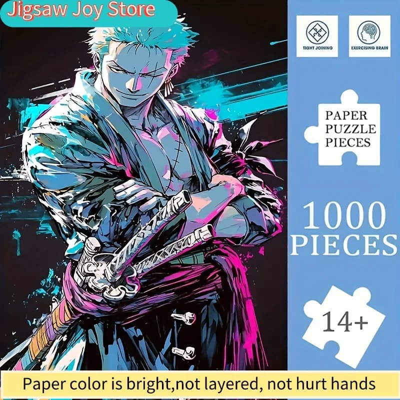 Puzzle con poster anime - Puzzle stimolante per adulti e famiglie, difficoltà media, costruzione robusta, regalo per gli amanti degli anime