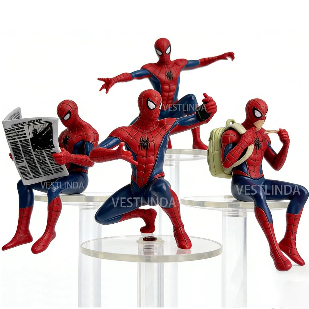 Action Figure di Spiderman Supereroe Marvel, Mini Giocattoli Avengers, Collezione Ornamenti, Sorpresa Natalizia