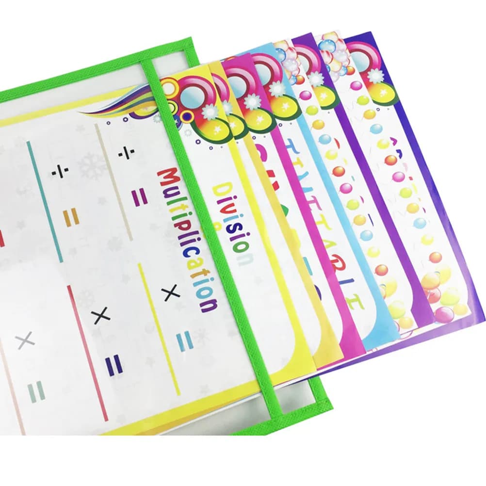 File Folder Document Organizer Office Halloween Christmas Dry Erase Pocket Dry Eraser Pocket Marker Pen Holder Desk Organization