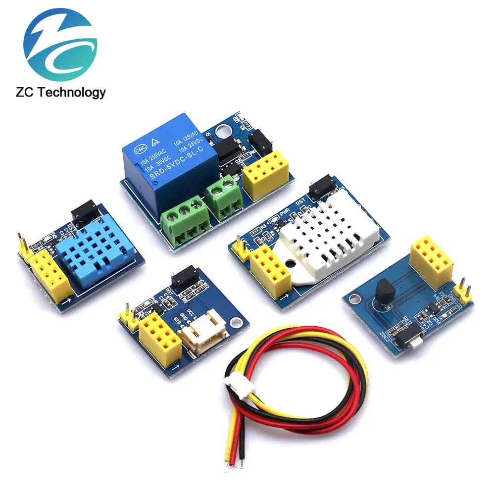 ESP8266 5V WiFi relay module DS18B20 DHT11 RGB LED Controller Things Smart Home remote control ESP-01S switch for Arduino STM