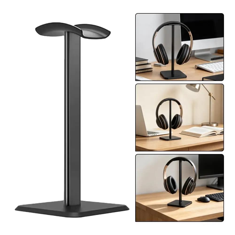 Universal Over Ear Headphone Stand Minimalist Desk Headset Holder Display Rack For Gamers Office Use Gaming Console Accessories