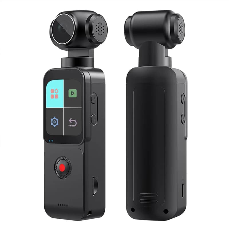 Ultra HD 5K 270 ° WiFi Video Camera with Touch Screen Rotating for Vlog, Anti-Shake, for Bicycle and Open Sports